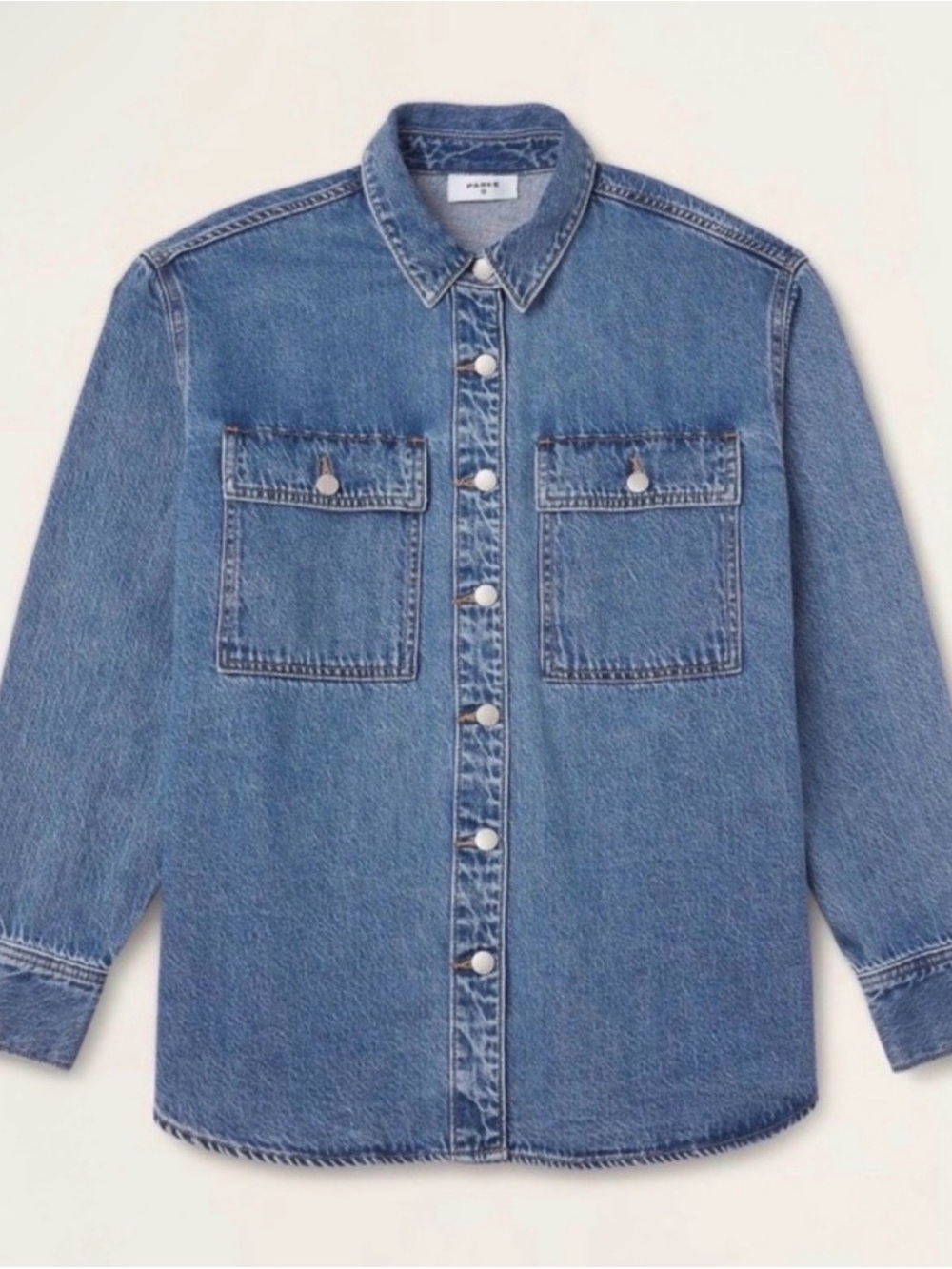 NWT Parke x Target Women's Long Sleeve Denim Shacket - Medium Wash Size XL
